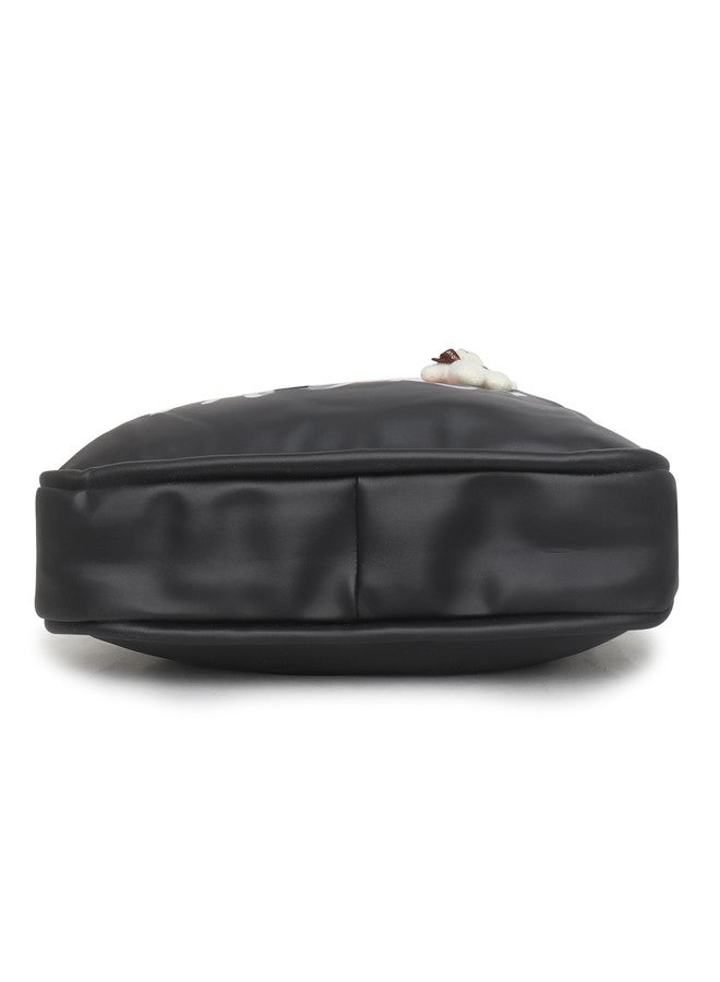 Purse Pulse Women Fashion Handbag Purses Stylish Ladies Women and Girls Handbag for Office Bag Ladies Travel Shoulder Bag Tote for College Girls (Black) - Image 5